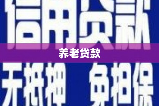 怀远养老贷款