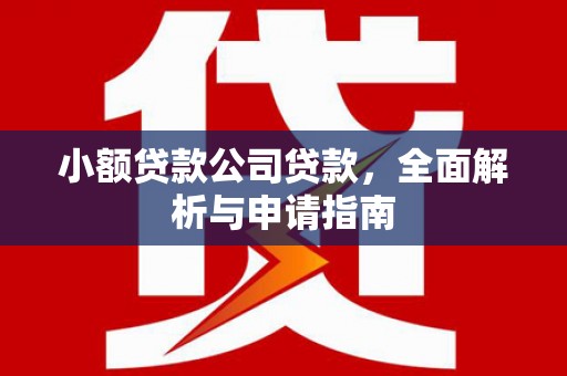 怀远小额贷款公司贷款，全面解析与申请指南
