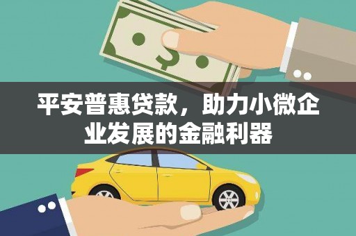 怀远平安普惠贷款，助力小微企业发展的金融利器