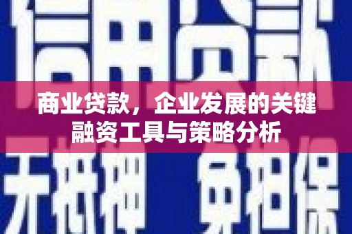 怀远商业贷款，企业发展的关键融资工具与策略分析