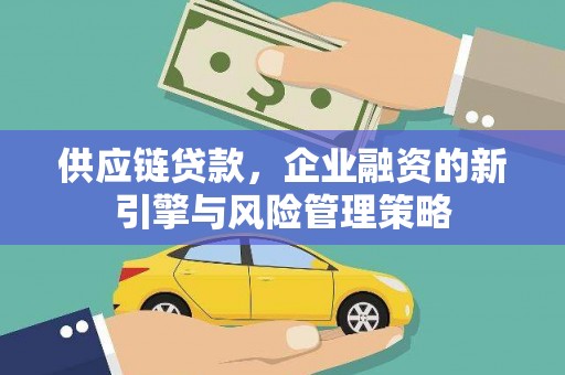 怀远供应链贷款，企业融资的新引擎与风险管理策略
