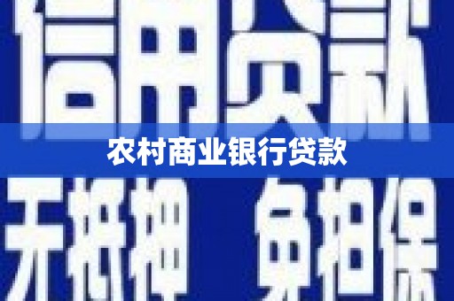 怀远农村商业银行贷款