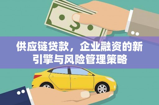 怀远供应链贷款，企业融资的新引擎与风险管理策略