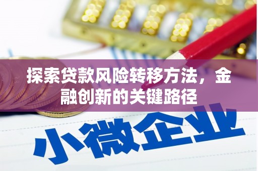 怀远探索贷款风险转移方法，金融创新的关键路径