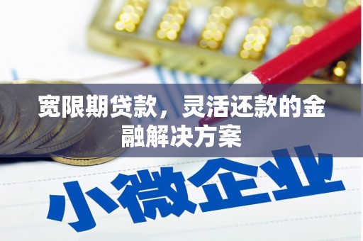 怀远宽限期贷款，灵活还款的金融解决方案