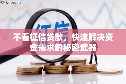 怀远不看征信贷款，快速解决资金需求的秘密武器