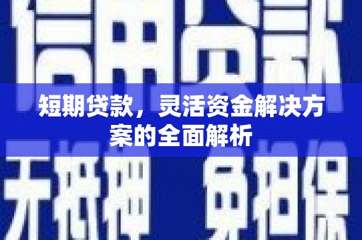 怀远短期贷款，灵活资金解决方案的全面解析