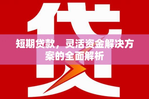 怀远短期贷款，灵活资金解决方案的全面解析