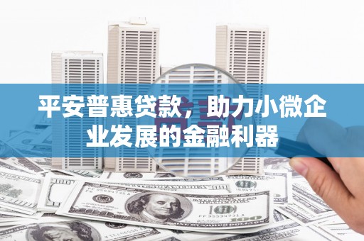怀远平安普惠贷款，助力小微企业发展的金融利器