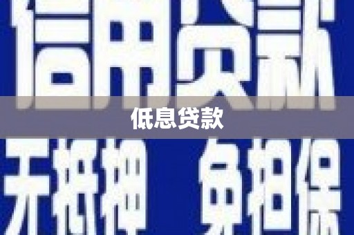 怀远低息贷款