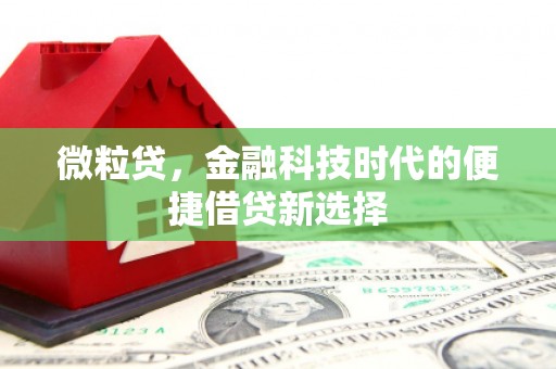 怀远微粒贷，金融科技时代的便捷借贷新选择
